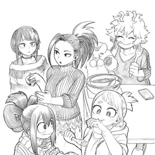 Telegram profile photo for MHA UA girls sketch zine