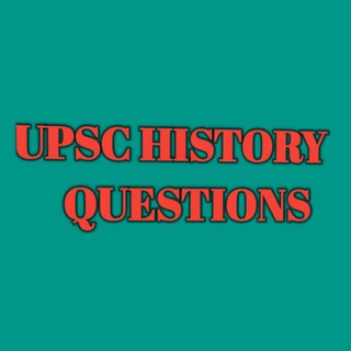 Telegram profile photo for UPSC HISTORY QUESTION