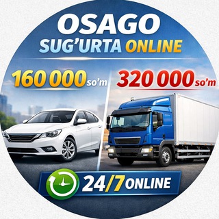 Telegram profile photo for Avto Sug‘urta 24/7 |ONLINE