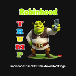 Telegram profile photo for RobinhoodTrumpGMEShrekNokia4663Doge $NASDAQ