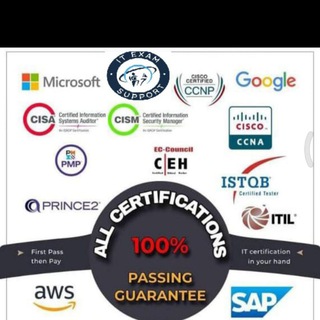 Telegram profile photo for IT certifications and support 👋