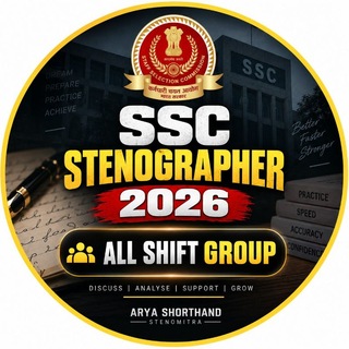 Telegram profile photo for Ssc steno all shifts