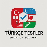 Telegram profile photo for TÜRKÇE TESTLER || SOLİYEV SHOHRUH🇺🇿🇹🇷