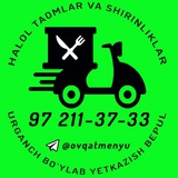 Telegram profile photo for Halol taomlar va shirinliklar.