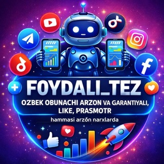 Telegram profile photo for Foydali Tezbot | SMM