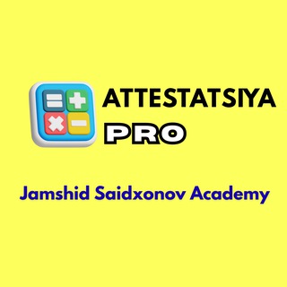 Telegram profile photo for Attestatsiya Pro | Jamshid Saidxonov