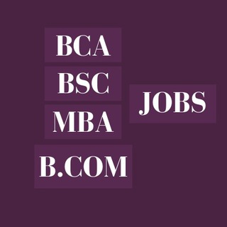 Telegram profile photo for BCA BSc BCom MBA MCA MCOM Jobs ⛥