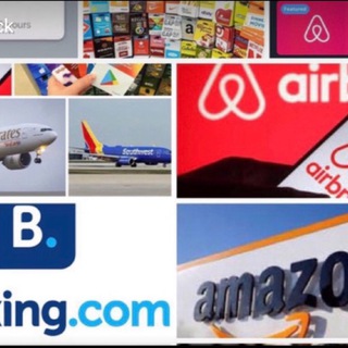 Telegram profile photo for GIFT CARDS//AIRBNB//FLIGHTS//HOTELS//CAR RENTALS//TICKETS//UBER EATS AND RIDE