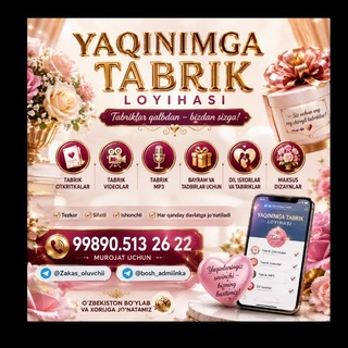 Telegram profile photo for YAQINIMGA TABRIK