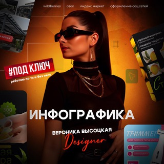 Telegram profile photo for Вероника | дизайнер инфографики 🖤