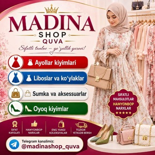 Telegram profile photo for Madina Shop Quva Ayollar kiyimlari