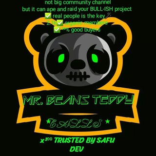 Telegram profile photo for Bean teddy---CALLS ยฐERC & BSC๐บ๐ฒ๐จ๐ณ