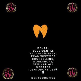 Telegram profile photo for DENTAL JOBS/DENTAL VACANCY/DENTAL EXAM/NEETMDS COUNSELLING/ WORKSHOPS/SEMINAR ALL UPDATES(DENTODONTICS)🦷🦷