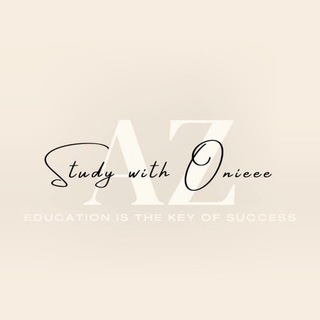 Telegram profile photo for STUDY WITH ONIEEE 📚✨