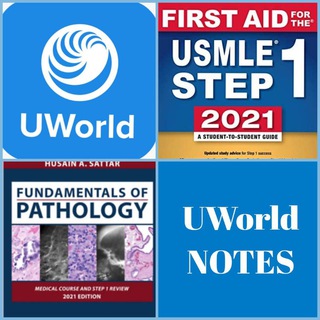 Telegram profile photo for Uworld 2022, First aid 2022, Pathoma 2022, Uworld notes, Usmle step 1