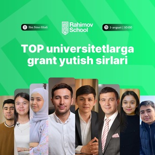 Telegram profile photo for TOP universitetlarga to'liq grant yutish sirlari | Ota-onalar uchun seminar | 1-avgust