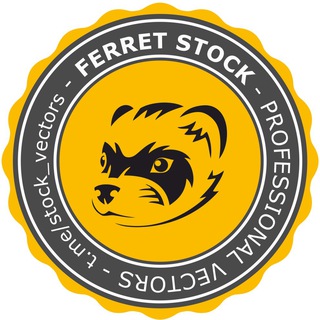 Telegram profile photo for Ferret Stock - Vectors, Icon