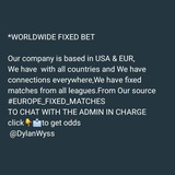 Telegram profile photo for WORLDWIDE FIXED BET