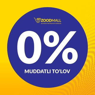Telegram profile photo for 0% MUDDATLI TO'LOV | 0% РАССРОЧКА ZOODMALL