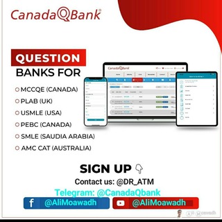 Telegram profile photo for MCCQE, CanadaQbank , PLAB, MRCP, MRCS, NBME, BMJ