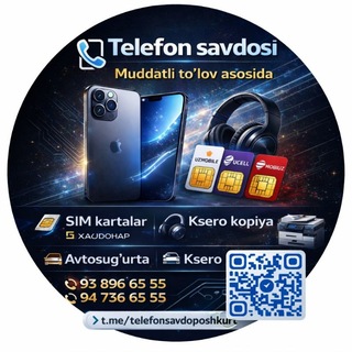 Telegram profile photo for TELEFON va O'yinchoqlar SAVDOSI. POSHXURT muddatli to‘lov asosida