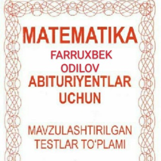 Telegram profile photo for 🖍Matematika Axborotnoma, Oq to‘plam, tematika (1996-2007) yechimlari|Odilov