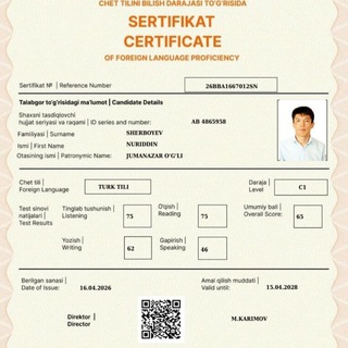 Telegram group profile photo for EVEREST (:TURK TILI natijalarimiz