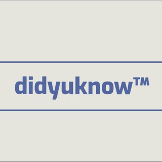 Telegram profile photo for Didyuknow?