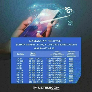 Telegram profile photo for Mobiuz | UZTELECOM