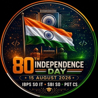Telegram profile photo for IBPS SO IT || SBI SO (Discussion Group) || PGT COMPUTER SCIENCE