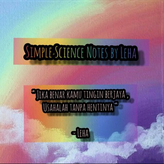 Telegram profile photo for Simple Science Notes by Leha😘