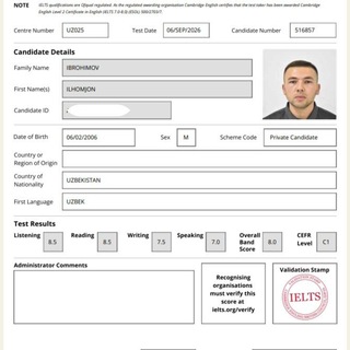 Telegram profile photo for Ilhomjon's Blog | English