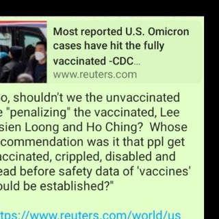 Telegram profile photo for SG Channel Support For Unvaccinated (Covid19)