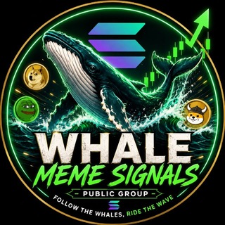 Telegram profile photo for Whale Meme Signals X100๐