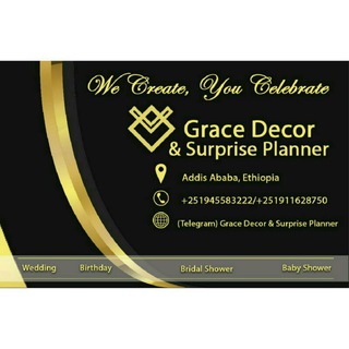 Telegram profile photo for Grace Decor & Surprise Planner