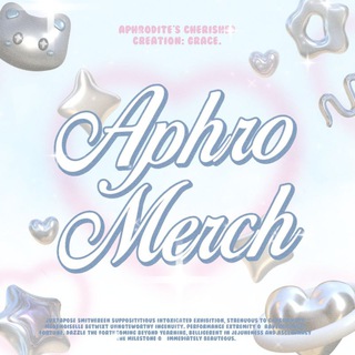 Telegram profile photo for Aphromerch, always open.
