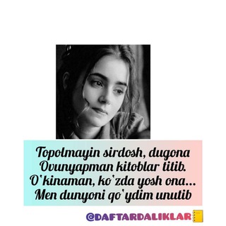 Telegram profile photo for 📝DAFTARDALIKLAR📒