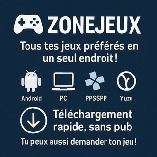 Telegram profile photo for JEUX VIDÉOS (PC/PPSSPP/SWITCH)