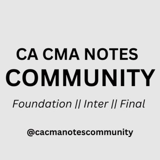 Telegram profile photo for CA CMA NOTES COMMUNITY