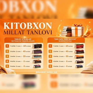 Telegram profile photo for Kitobxon Millat 🏆 3-mavsumi