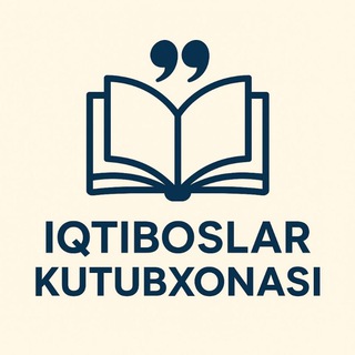 Telegram profile photo for Iqtiboslar kutubxonasi