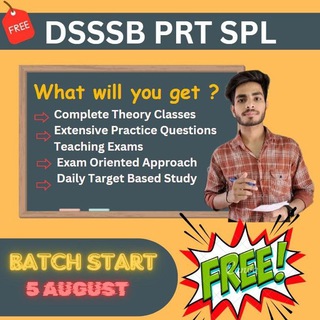 Telegram group profile photo for DSSSB + KVS PRT 2025 Discussion Group 👨🏫