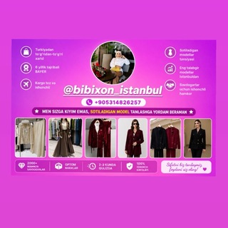 Telegram profile photo for Bibixon Turkiyadan zakaz berish