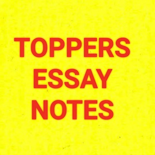 Telegram profile photo for UPSC TOPPERS ESSAY NOTES & COPIES