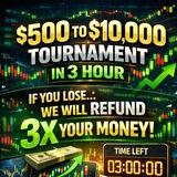 Telegram profile photo for 500$ To 10000$ Tournament in 3hour