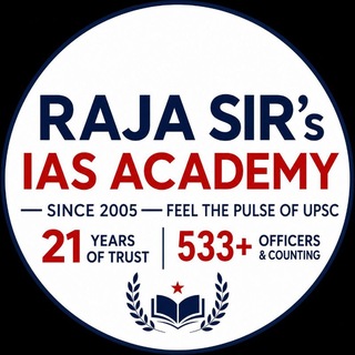 Telegram profile photo for UPSC Current Affairs Study Material Question Paper PDF Raja Sir's IAS Academy