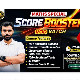 Telegram profile photo for Aditya ranjan Score Booster Batch Vidyagram