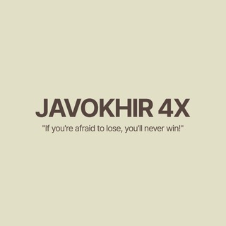 Telegram profile photo for JAVOKHIR 4X ™
