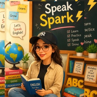 Telegram profile photo for Speak spark ⚡️|آموزش زبان انگلیسی