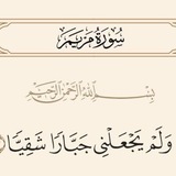 Telegram profile photo for وَبَرًّا بِوَالِدَتِي وَلَمْ يَجْعَلْنِي جَبَّارًا شَقِيًّا﴾